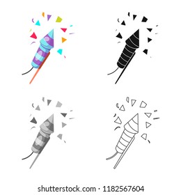 Isolated object of party and birthday logo. Collection of party and celebration vector icon for stock.