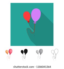 Isolated object of party and birthday sign. Set of party and celebration vector icon for stock.