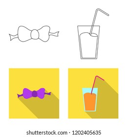 Isolated object of party and birthday sign. Collection of party and celebration vector icon for stock.
