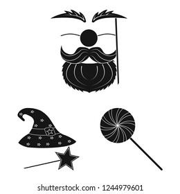 Isolated object of party and birthday sign. Set of party and celebration stock vector illustration.
