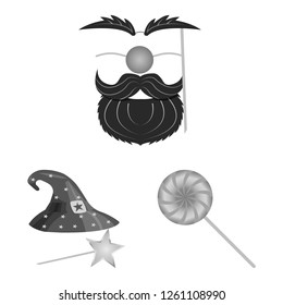 Isolated object of party and birthday sign. Collection of party and celebration vector icon for stock.