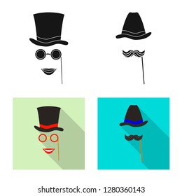 Isolated object of party and birthday sign. Collection of party and celebration vector icon for stock.