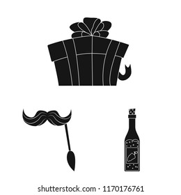 Isolated object of party and birthday symbol. Set of party and celebration vector icon for stock.