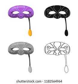 Isolated object of party and birthday symbol. Collection of party and celebration stock vector illustration.