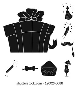 Isolated object of party and birthday symbol. Set of party and celebration vector icon for stock.