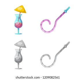 Isolated object of party and birthday symbol. Collection of party and celebration stock symbol for web.