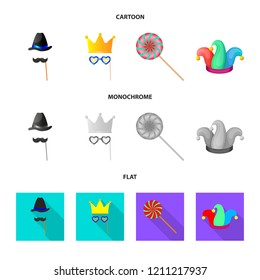 Isolated object of party and birthday symbol. Set of party and celebration stock symbol for web.