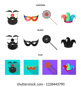 Isolated object of party and birthday symbol. Collection of party and celebration vector icon for stock.