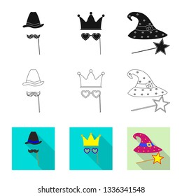 Isolated object of party and birthday symbol. Collection of party and celebration vector icon for stock.