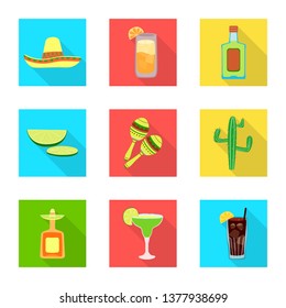 Isolated object of party and celebration symbol. Set of party and Latin stock symbol for web.