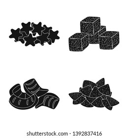 Isolated object of party and cooking icon. Set of party and crunchy stock symbol for web.