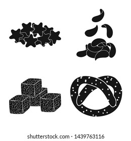 Isolated object of party and cooking icon. Set of party and crunchy stock vector illustration.