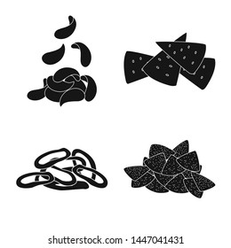 Isolated object of party and cooking symbol. Collection of party and crunchy vector icon for stock.
