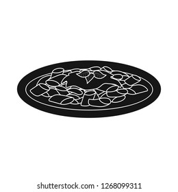 Isolated object of pasta and carbohydrate icon. Set of pasta and macaroni vector icon for stock.