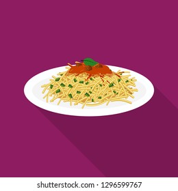 Isolated object of pasta and carbohydrate icon. Collection of pasta and macaroni vector icon for stock.