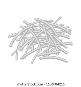 Isolated object of pasta and carbohydrate logo. Set of pasta and macaroni stock symbol for web.
