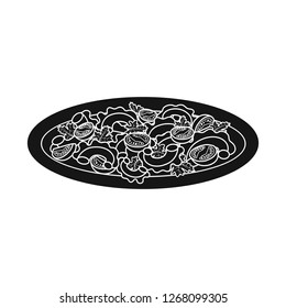 Isolated object of pasta and carbohydrate symbol. Set of pasta and macaroni stock vector illustration.