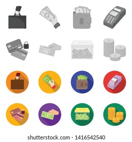 Isolated object of payment and loan icon. Set of payment and financial stock symbol for web.
