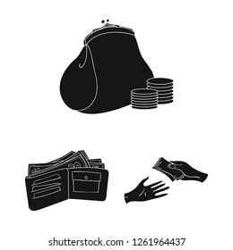 Isolated object of payment and loan logo. Set of payment and financial stock vector illustration.