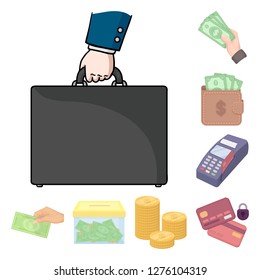 Isolated object of payment and loan sign. Set of payment and financial stock vector illustration.