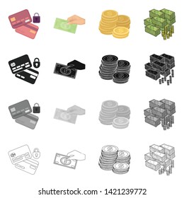 Isolated object of payment and loan sign. Collection of payment and financial stock vector illustration.