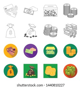 Isolated object of payment and loan sign. Set of payment and financial vector icon for stock.