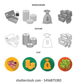 Isolated object of payment and loan sign. Collection of payment and financial vector icon for stock.