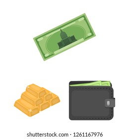 Isolated object of payment and loan symbol. Collection of payment and financial stock symbol for web.