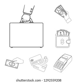 Isolated object of payment and loan symbol. Set of payment and financial vector icon for stock.
