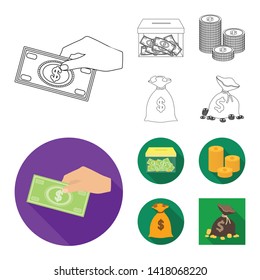 Isolated object of payment and loan symbol. Collection of payment and financial vector icon for stock.