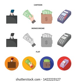 Isolated object of payment and loan symbol. Set of payment and financial stock vector illustration.