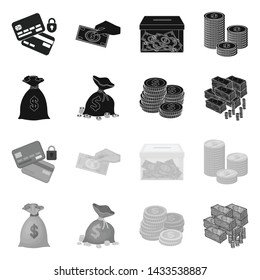 Isolated object of payment and loan symbol. Collection of payment and financial stock vector illustration.
