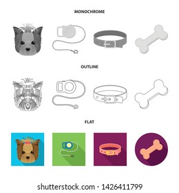 Isolated object of pet and accessories symbol. Set of pet and shop vector icon for stock.
