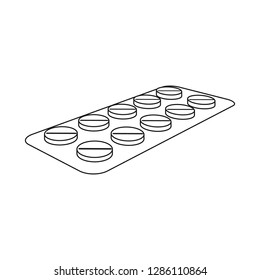Isolated object of pharmacy and pharmaceutical symbol. Collection of pharmacy and health vector icon for stock.