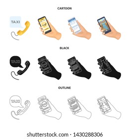 Isolated object of phone and screen symbol. Collection of phone and cellphone stock vector illustration.