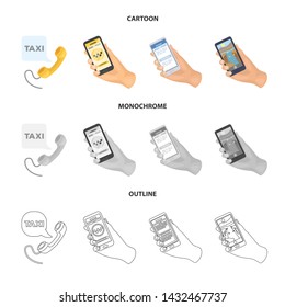 Isolated object of phone and screen symbol. Collection of phone and cellphone vector icon for stock.