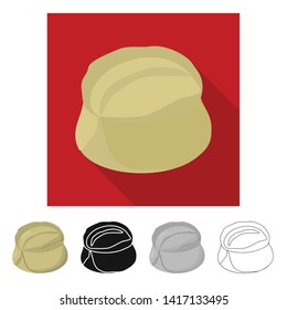Isolated object of pie and breakfast  sign. Set of pie and tasty  vector icon for stock.
