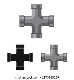 Isolated object of pipe and tube icon. Set of pipe and pipeline stock symbol for web.