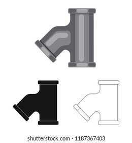 Isolated object of pipe and tube icon. Set of pipe and pipeline stock symbol for web.