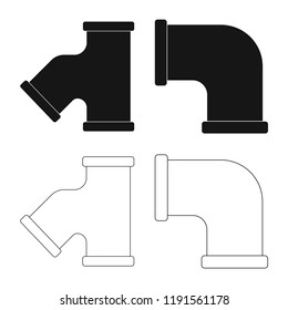 Isolated object of pipe and tube icon. Collection of pipe and pipeline stock symbol for web.