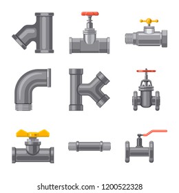 Isolated object of pipe and tube logo. Set of pipe and pipeline vector icon for stock.