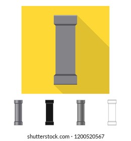 Isolated object of pipe and tube sign. Set of pipe and pipeline stock vector illustration.