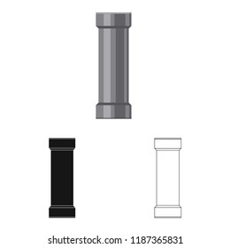 Isolated object of pipe and tube symbol. Collection of pipe and pipeline vector icon for stock.