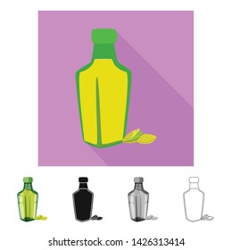 Isolated object of pistachio and nut icon. Set of pistachio and vitamin stock symbol for web.