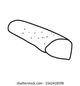 Isolated object of pita and pancake logo. Web element of pita and roll vector icon for Stock.