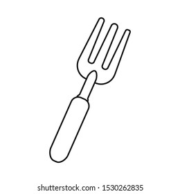 Isolated object of pitchfork and fork logo. Web element of pitchfork and agricultural stock vector illustration.