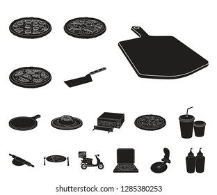 Isolated object of pizza and food icon. Collection of pizza and italy stock symbol for web.