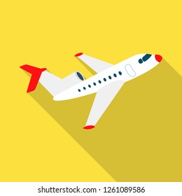 Isolated object of plane and transport icon. Set of plane and sky stock symbol for web.