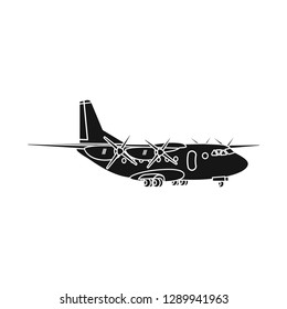 Isolated object of plane and transport icon. Set of plane and sky vector icon for stock.