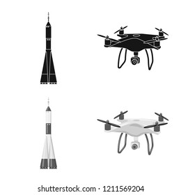 Isolated object of plane and transport symbol. Set of plane and sky stock symbol for web.